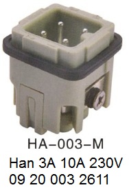 HA-003-M-H3A Han 3A 10A 230V 09 20 003 2611 OUKERUI-SMICO-Harting-Heavy-duty-connector.jpg